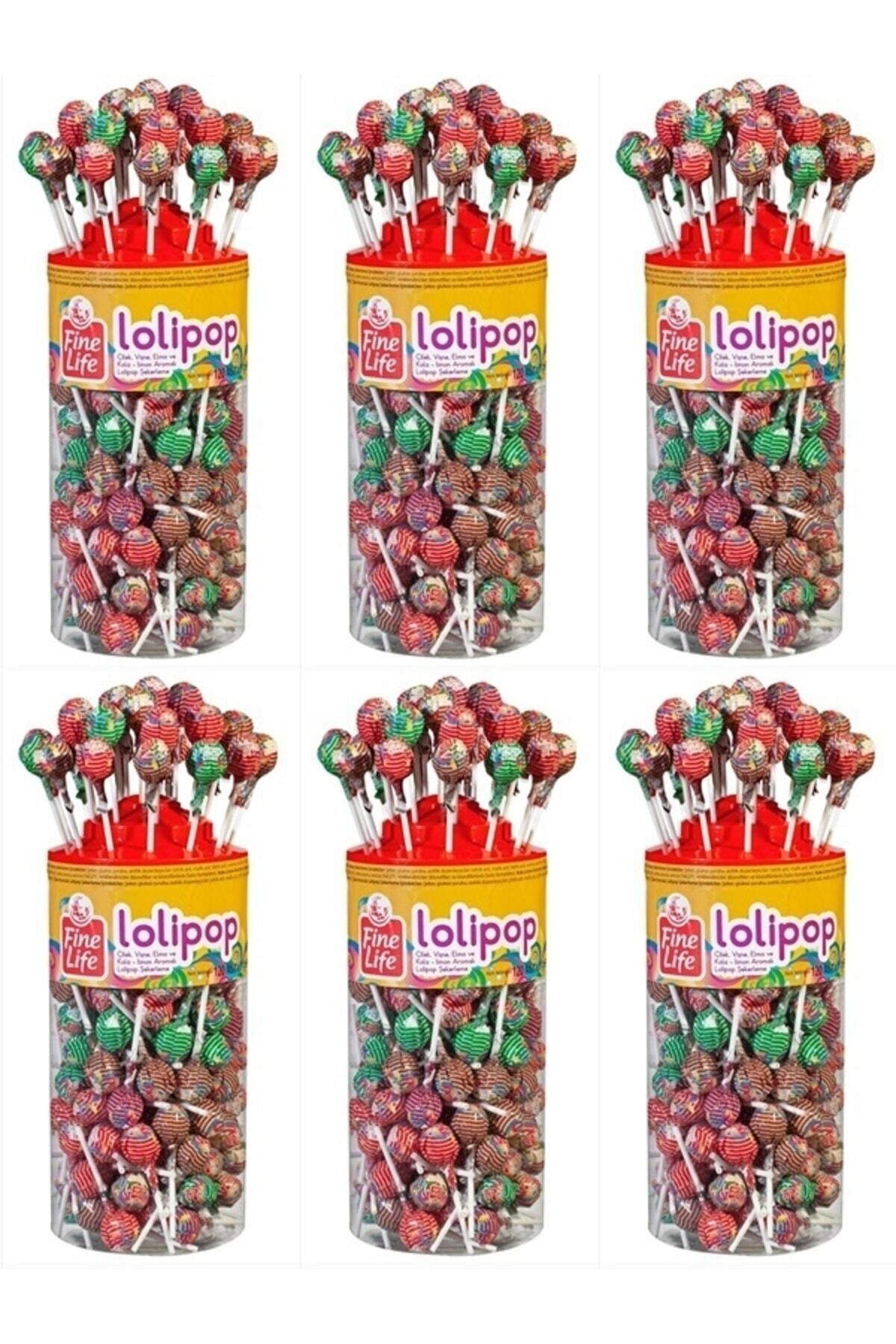 1_org_zoom Fine Life Lolipop 120 Adet - 11 G X 6 Paket Toptangrss - Görsel 1