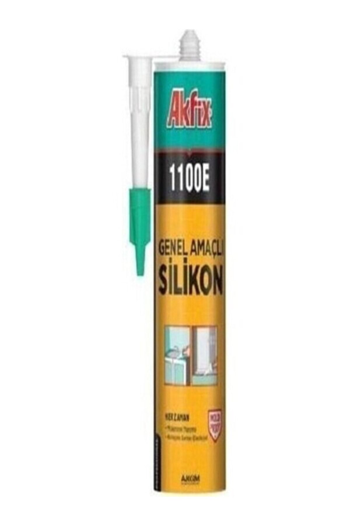 1_org_zoom Akfix 1100e Şeffaf Silikon 280 ml 10/2025 üretim tarihi - Görsel 1
