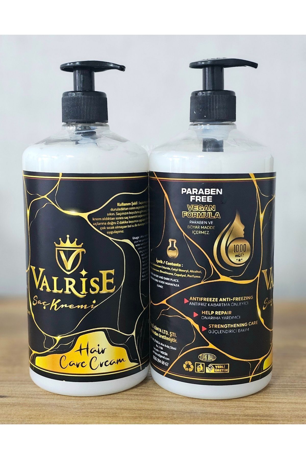 1_org_zoom valrise Saç Krem 1 Litre X 2 Adet Profesyonel Seri - Görsel 1