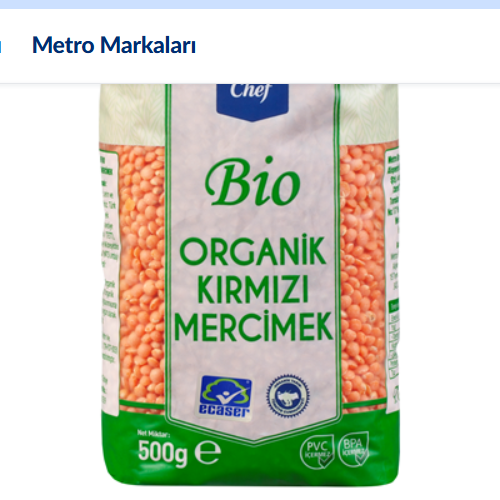 metro-chef-bio-kirmizi-mercimek-500-g-1 METRO Chef Bio Kırmızı Mercimek 500 G