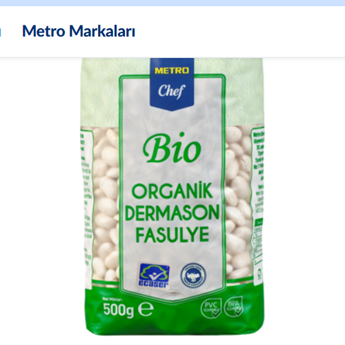 metro-chef-bio-organik-fasulye-500-g-dermason-1 METRO Chef Bio Organik Fasulye 500 G Dermason