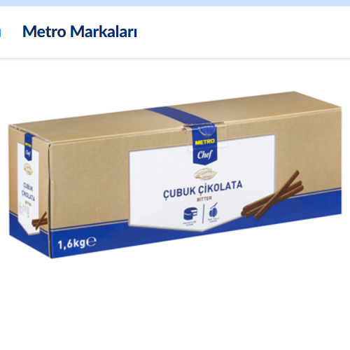 metro-chef-cubuk-cikolata-1-6-kg METRO Chef Çubuk Çikolata 1,6 Kg