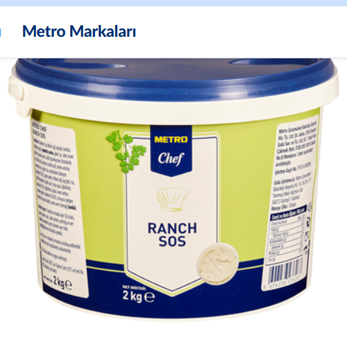 metro-chef-ranch-sos-2-kg METRO Chef Ranch Sos 2 Kg
