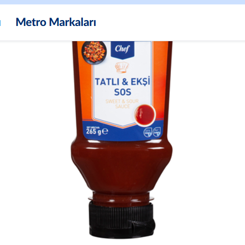 metro-chef-tatli-eksi-sos-265-g METRO Chef Tatlı Ekşi Sos 265 G