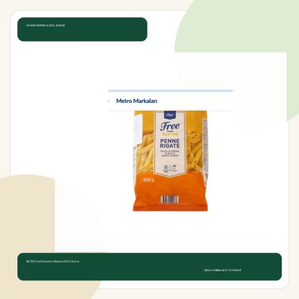 METRO Chef Glutensiz Makarna 500 G Penne