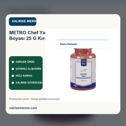 METRO Chef Yağ Bazlı Gıda Boyası 25 G Kırmızı Toz