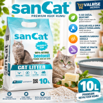 Sancat Marsilya Sabunu Kokulu Premium Beyaz Kedi Kumu 10 Lt.