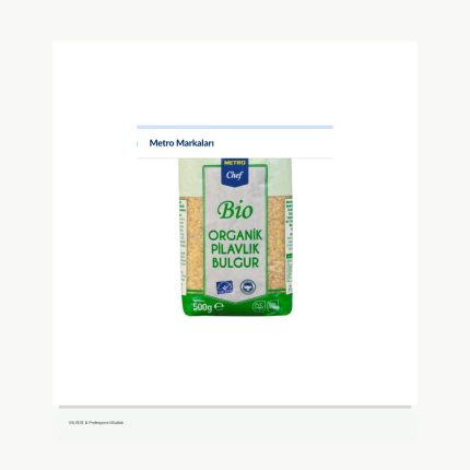 METRO Chef Bio Pilavlık Bulgur 500 G