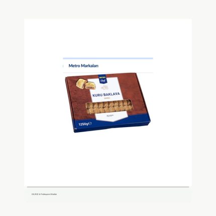METRO Chef Kuru Baklava 1,25 Kg Ceviz