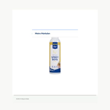 METRO Chef Metalik Boya 250 Ml Altın